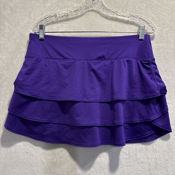 Athleta Tiered Swagger Skort Tennis Running Pickleball Golf Purple Womens Medium - Picture 1 of 10